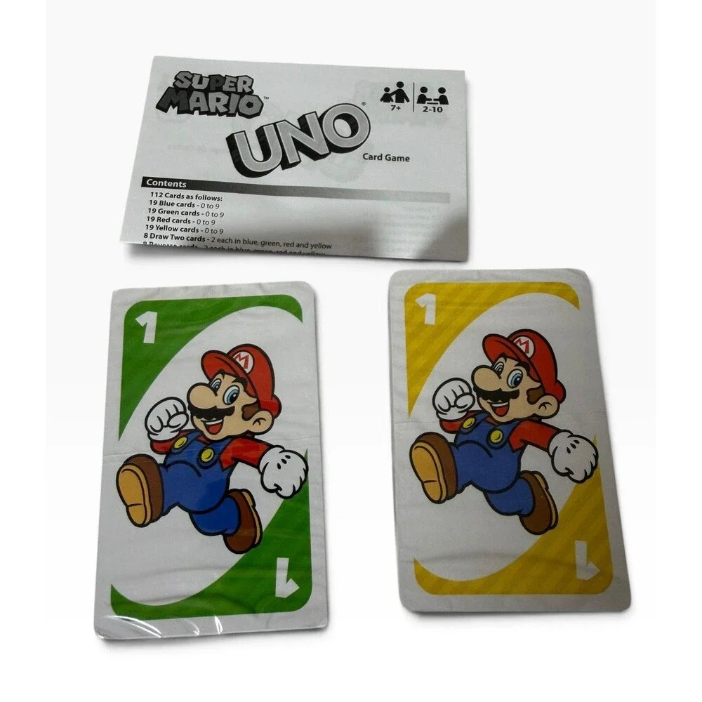 Super Mario UNO Card Game by Mattel Sealed Cards